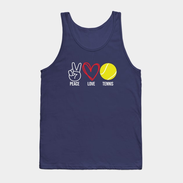 Peace Love Tennis Tank Top by rand0mity